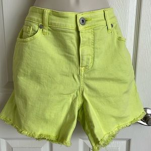 Torrid Size 12 Neon Green Denim Cut Off Shorts